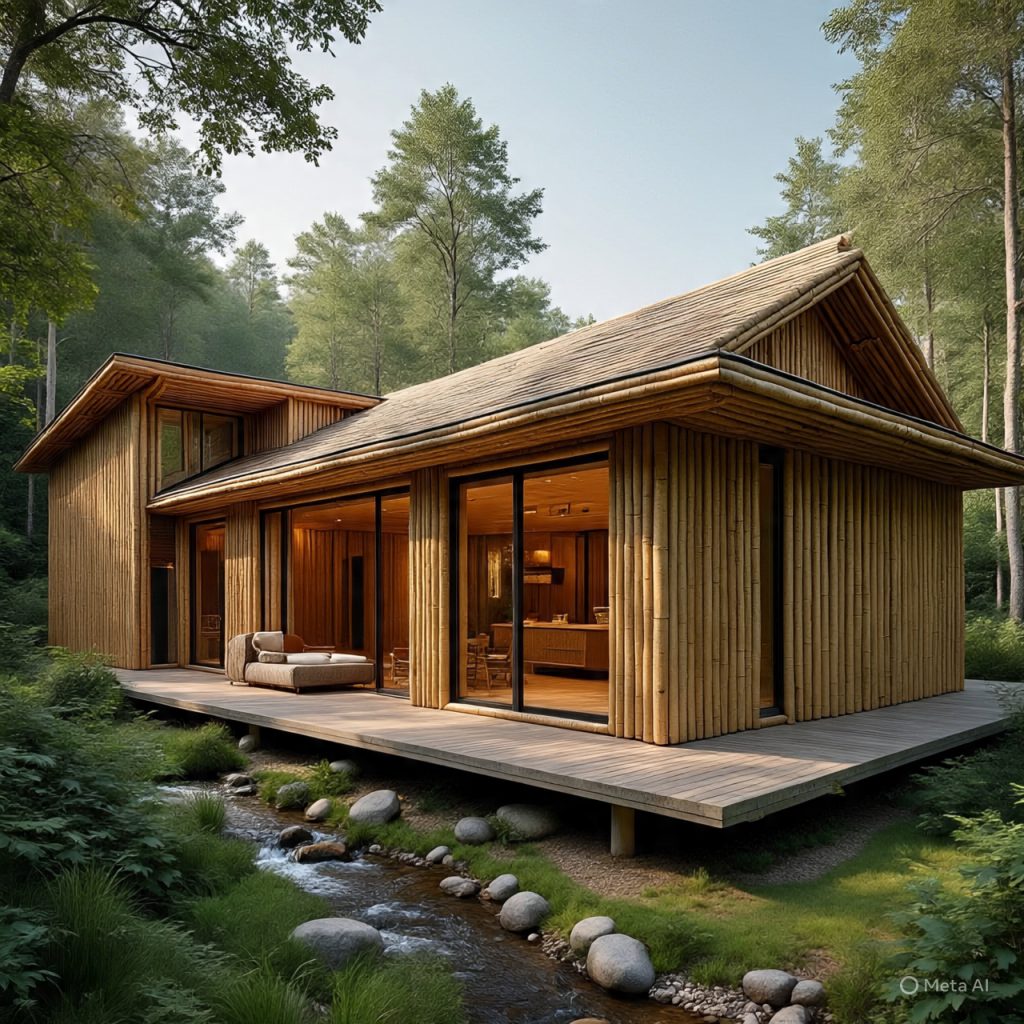 luxury sustainable bamboo ranch-houses architecture