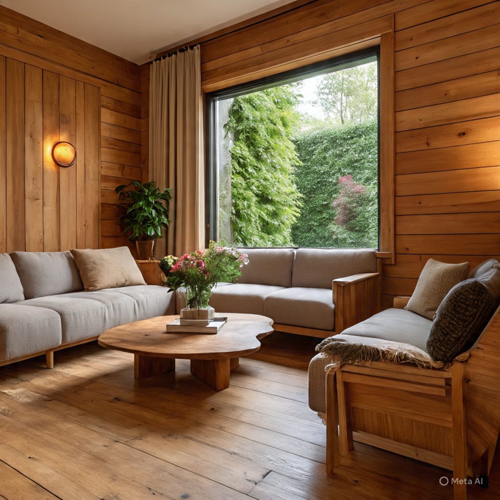 Sustainable modern-home decor using eco-friendly materials and finishes