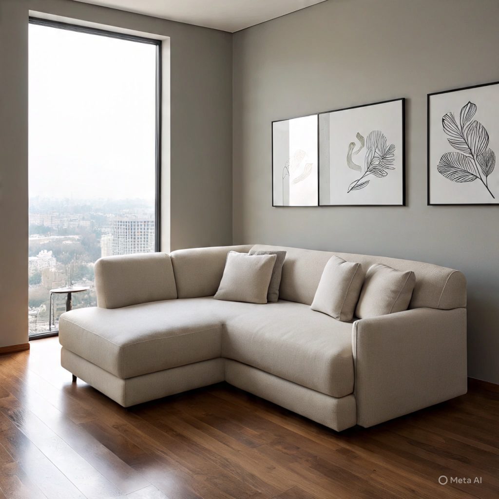 Luxury minimalist living room setup