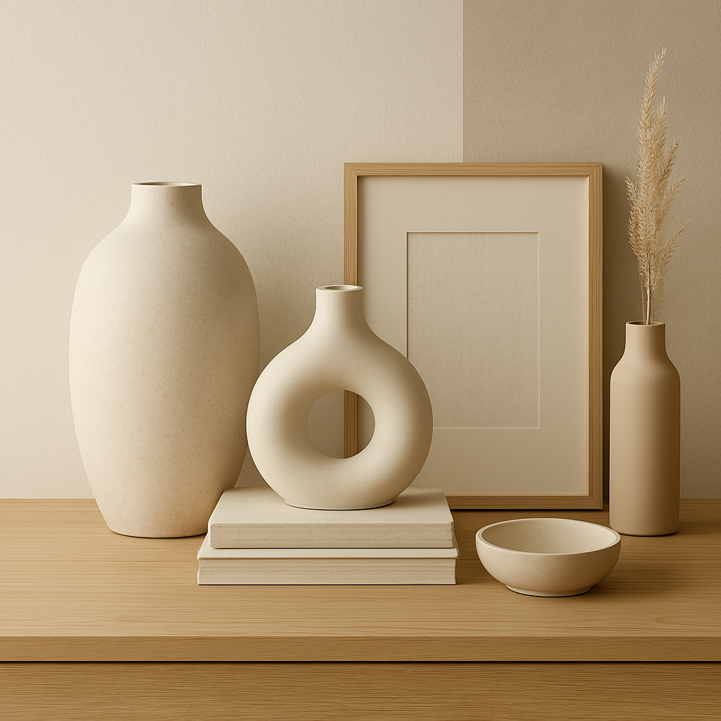 Modern-home decor accessories styled with a minimalist approach