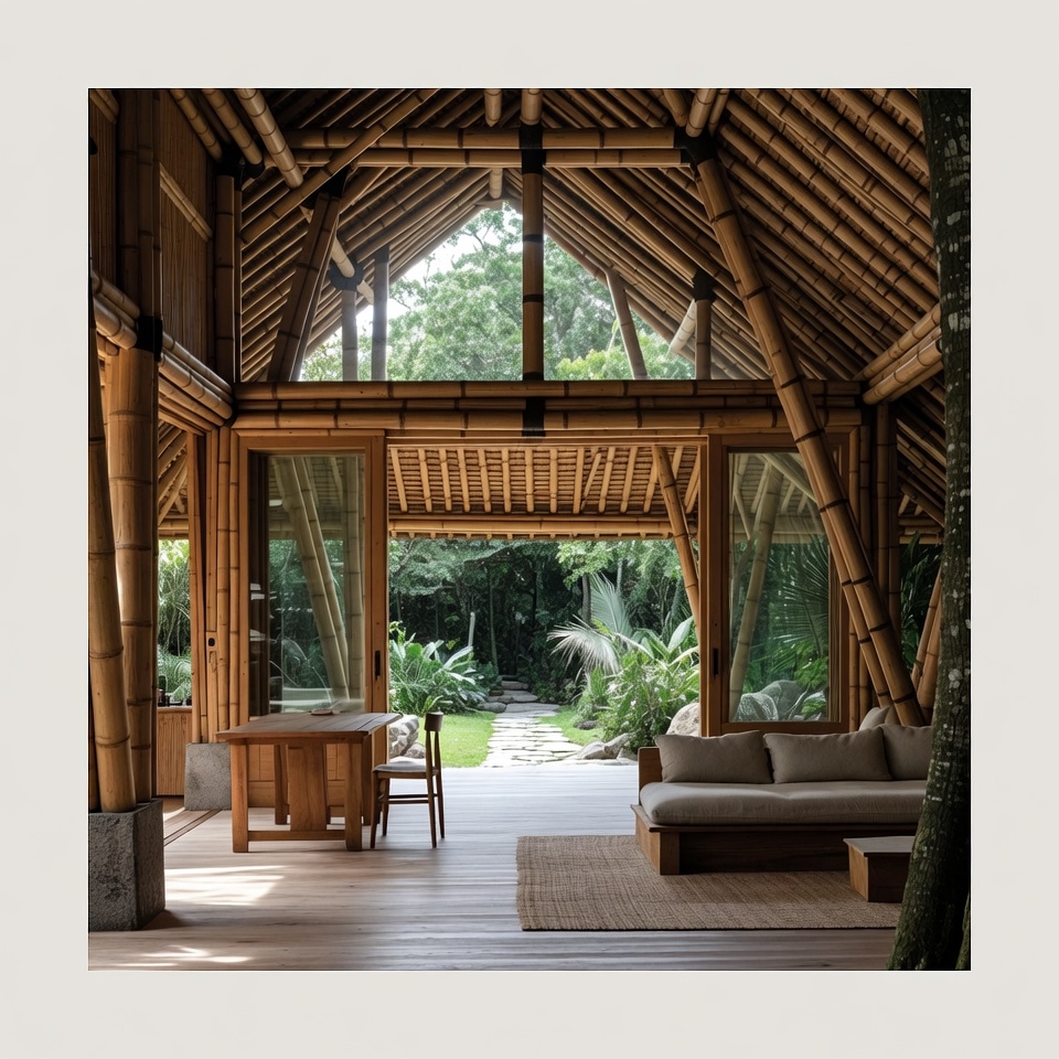 Zen garden inspired by bamboo-landscaping-ideas with stone paths and greenery