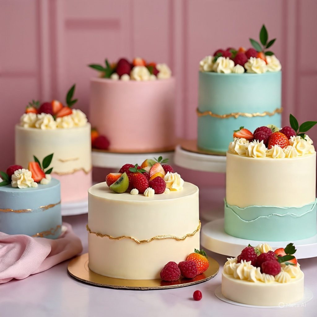 Beautiful cakes decorated with cream and fruits – Beautiful Cakes, Chocolate Items & Colorful Ice Creams