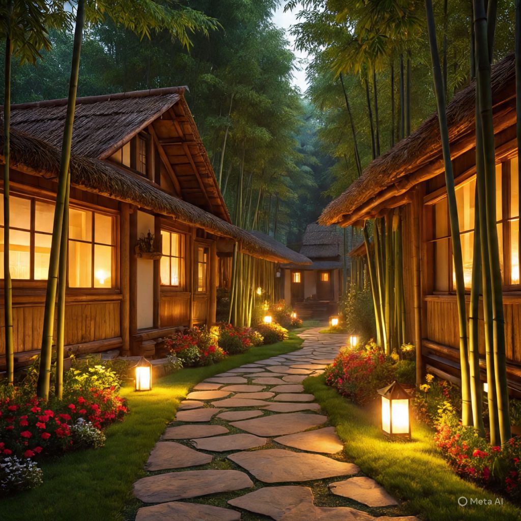 Courtyard garden with water feature