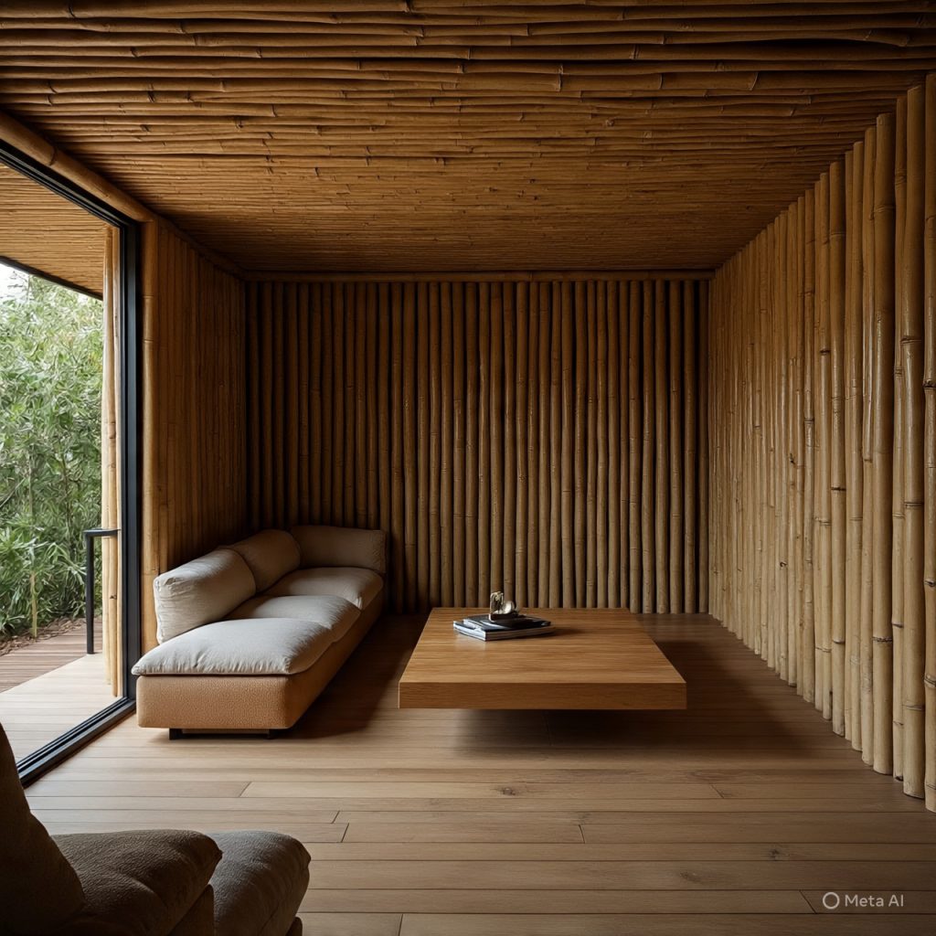 Bamboo ranch houses blending countryside charm with eco design.