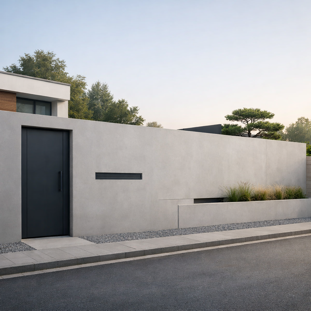 modern concrete boundary wall design ideas for homes