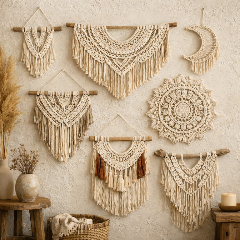 The Complete Macrame Wall Hanging Guide: Styles, Colors, and Decorating Ideas.