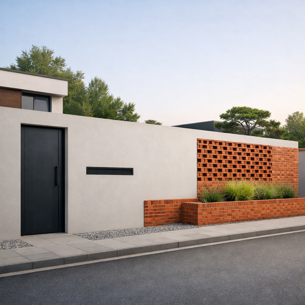 modern brick boundary wall design ideas