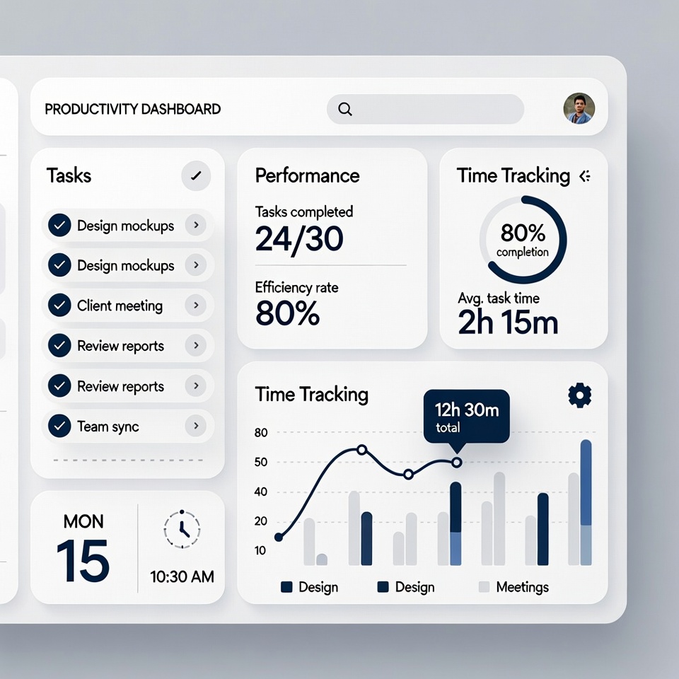 Digital productivity dashboard supporting tech driven human optimization strategies