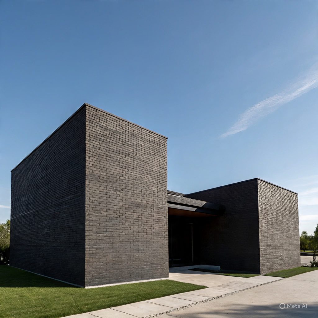 Dark tone modern brick elevation for contemporary homes