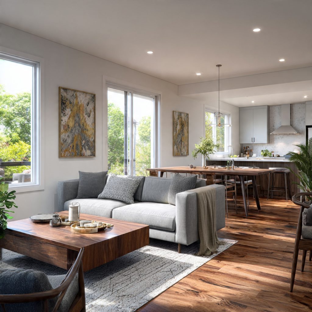 open floor plan modern small house interior design