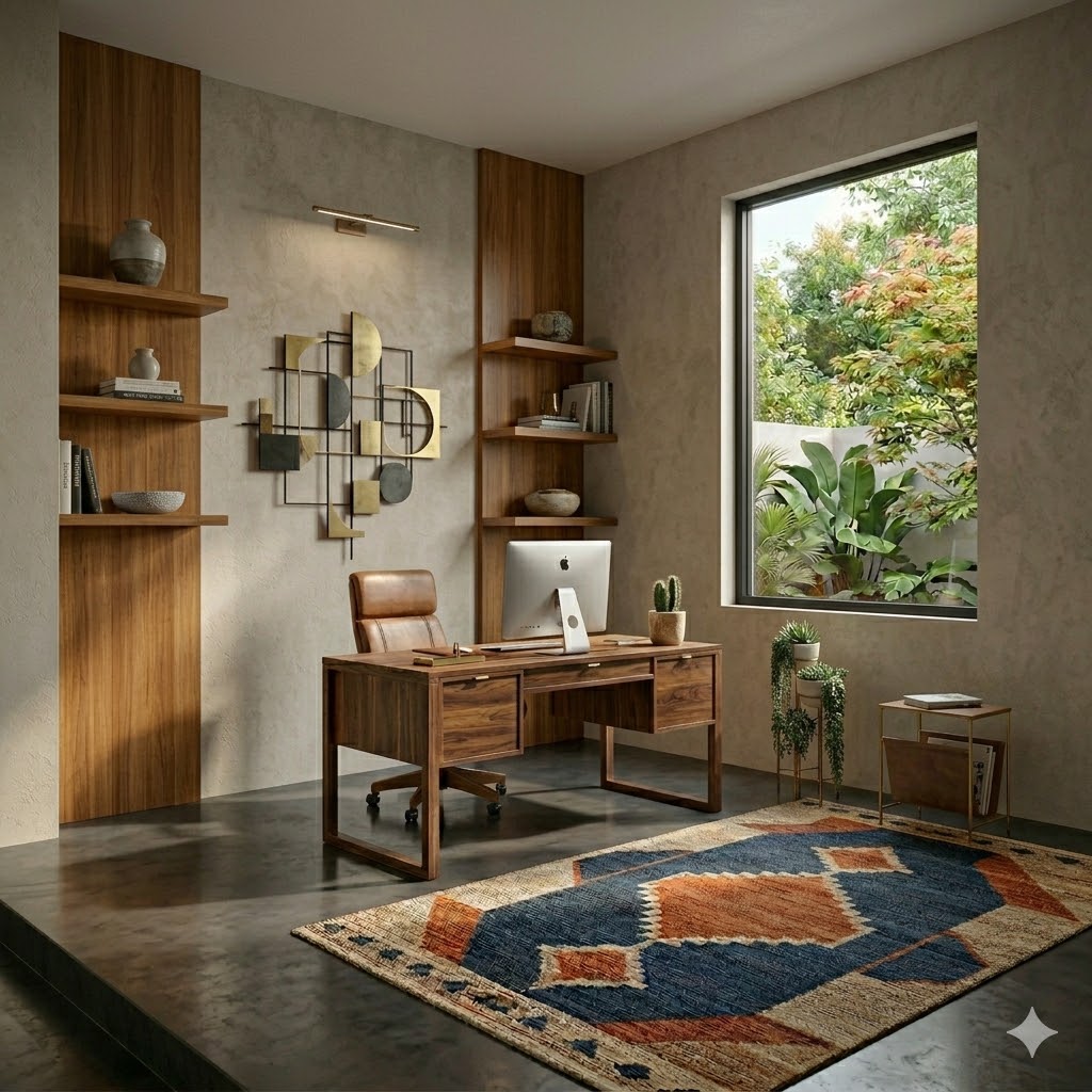 small mid century office setup ideas